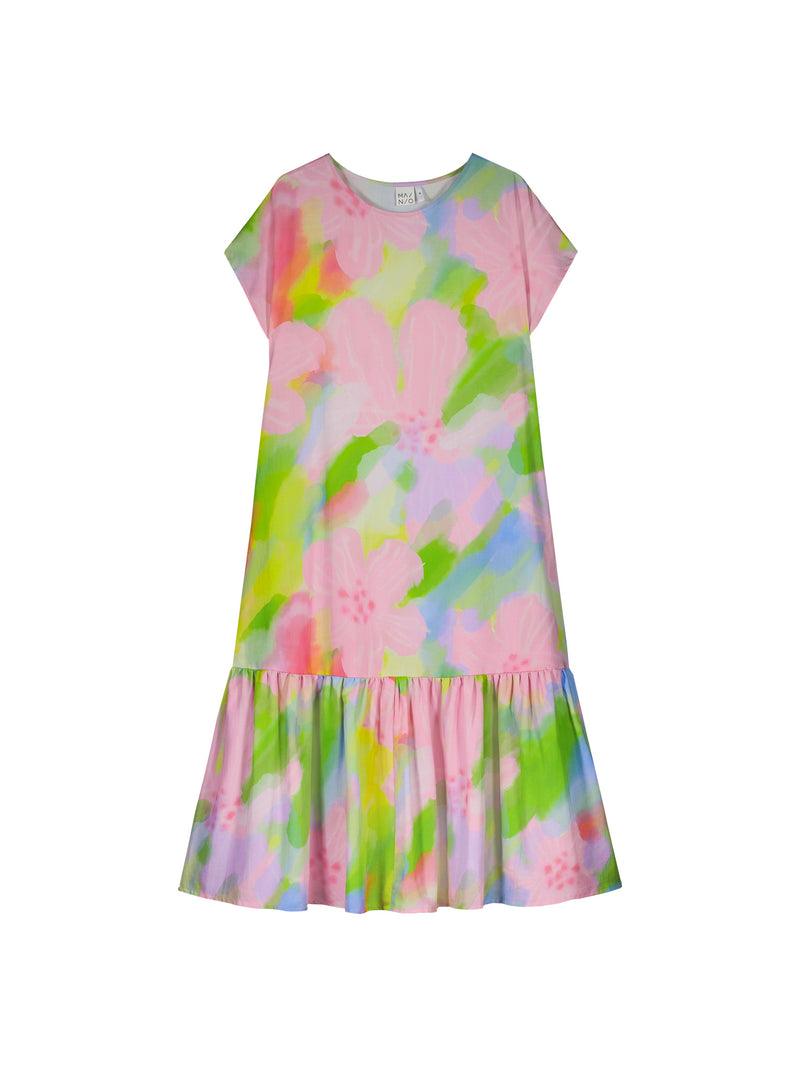 SAMPLE SALE Pink Bloom aikuisten maksimekko