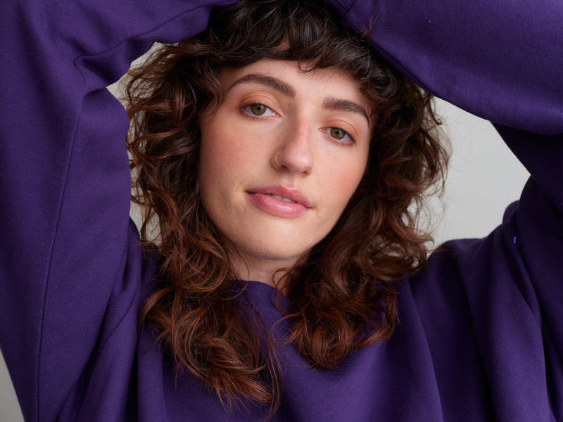 Superpower oversize collegepaita, violet indigo, aikuiset