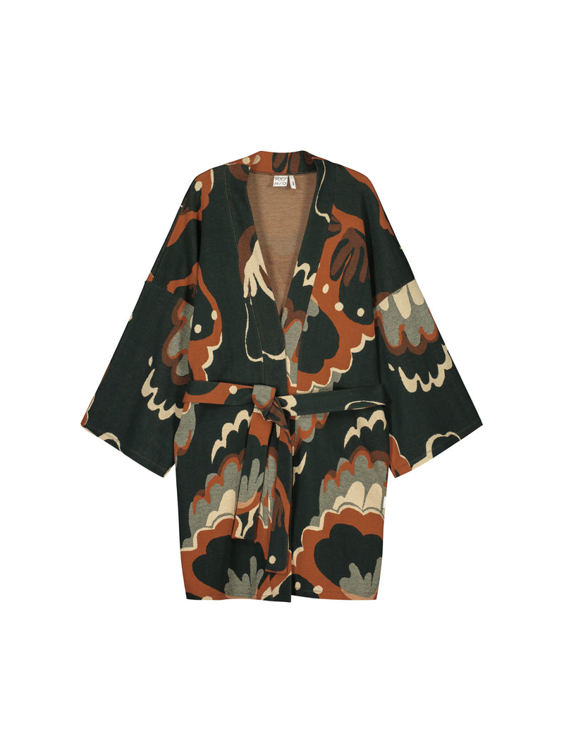 Seashell jacquard kimonotakki