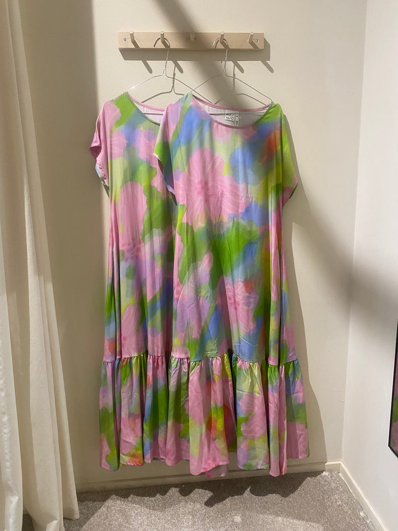 SAMPLE SALE Pink Bloom aikuisten maksimekko