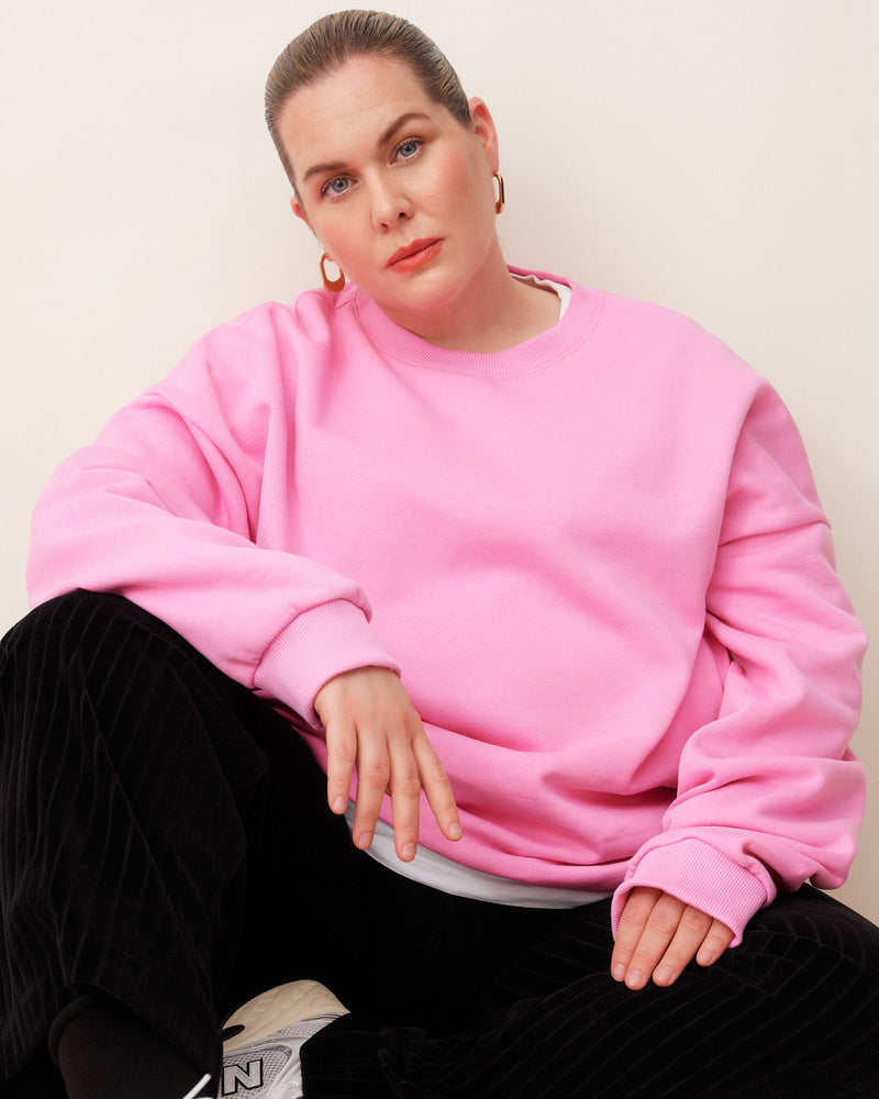 Superpower oversize-collegepaita,  More Pink