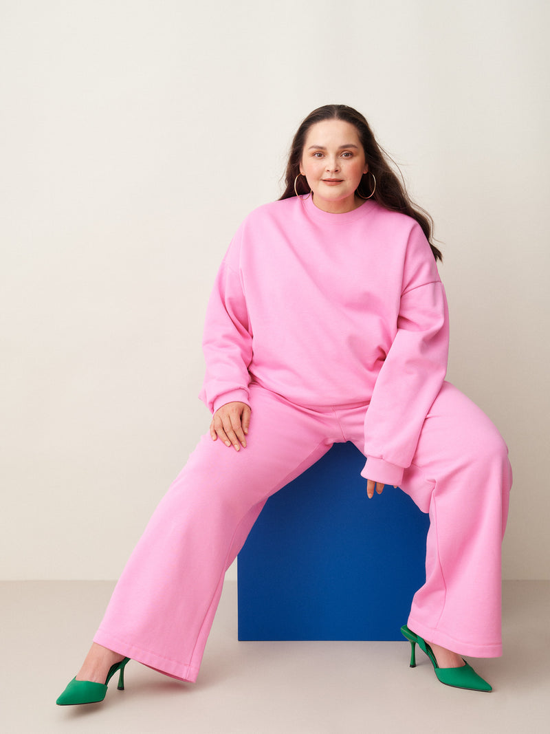 Superpower oversize-collegepaita,  More Pink