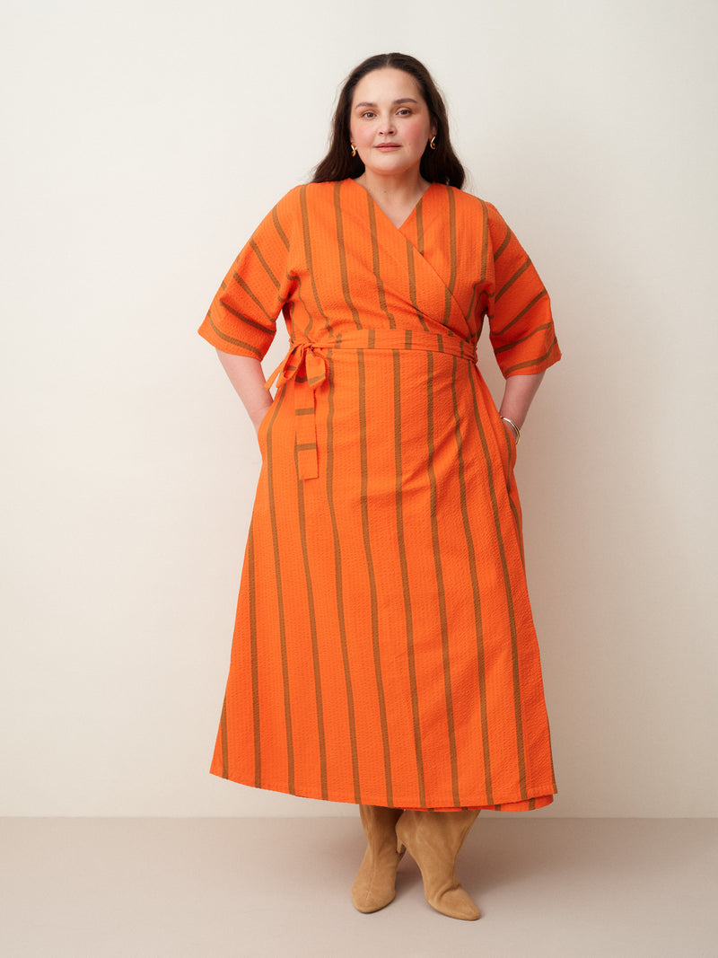 Ava seersucker kietaisumekko, Scarlett