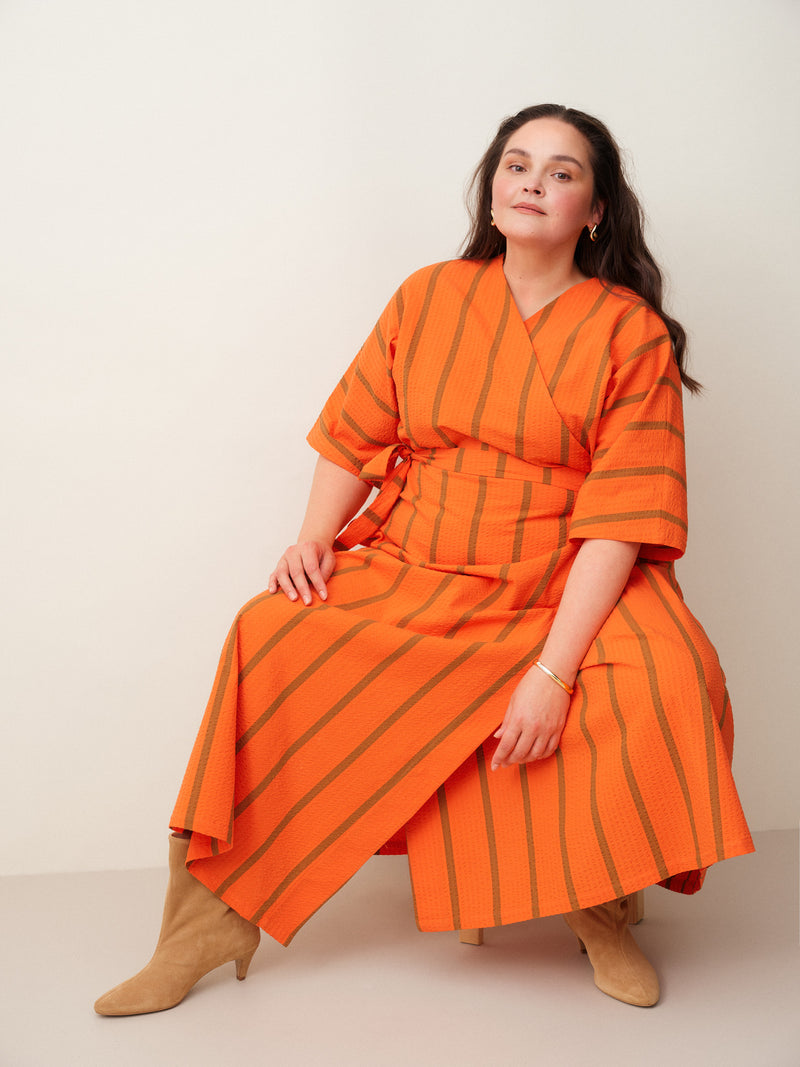 Ava seersucker kietaisumekko, Scarlett