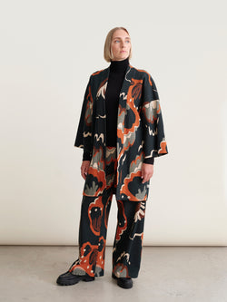 Seashell jacquard housut