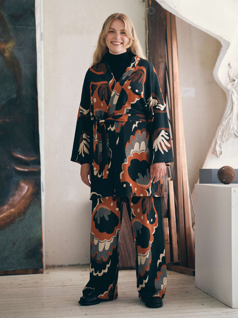 Seashell jacquard housut
