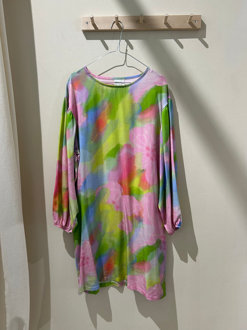 SAMPLE SALE Pink Bloom aikuisten tunikamekko