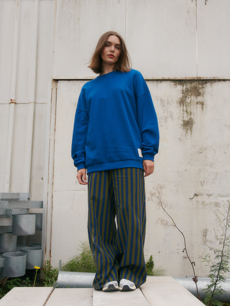 Stripy aikuisten seersucker-housut