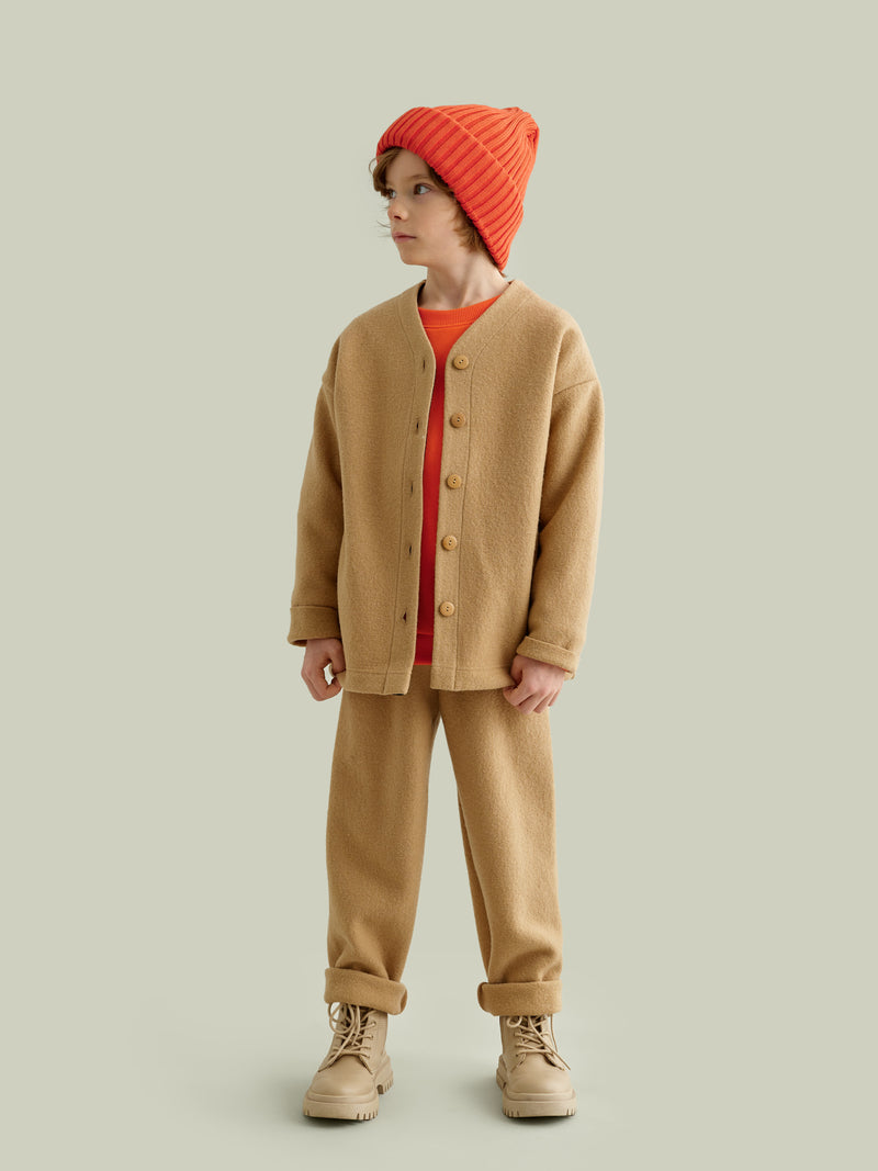 Boiled Wool -housut, beige