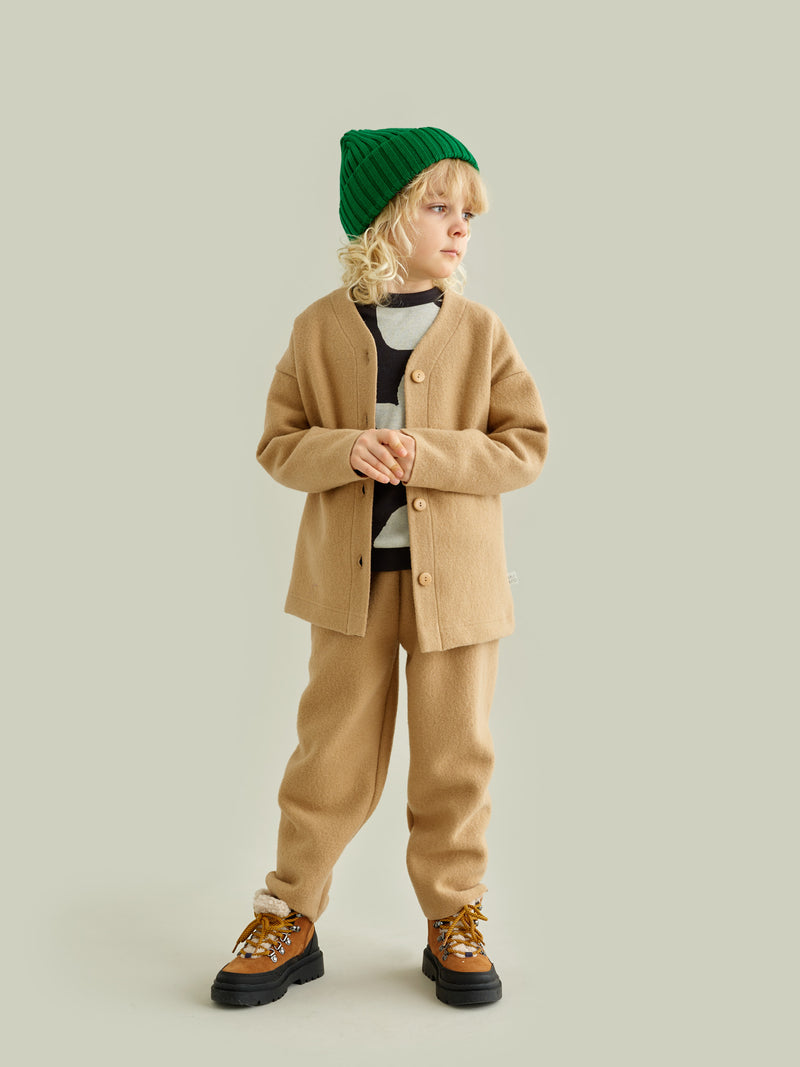 Boiled Wool -housut, beige
