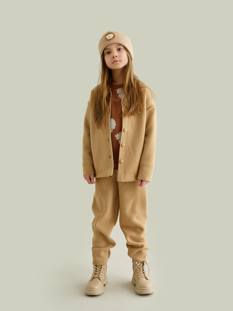 Boiled Wool -housut, beige