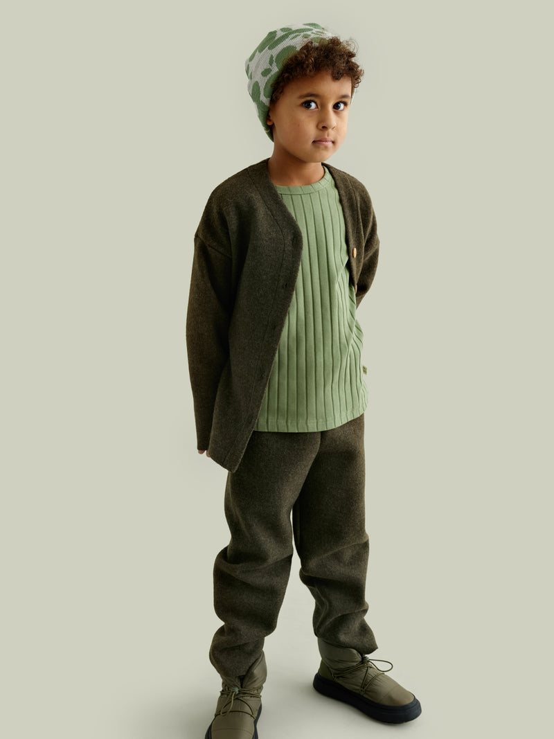 Boiled Wool -takki, dark forest green