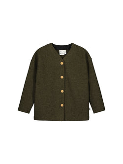 Boiled Wool -takki, dark forest green