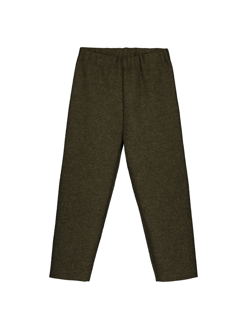 Boiled Wool -housut, dark forest green