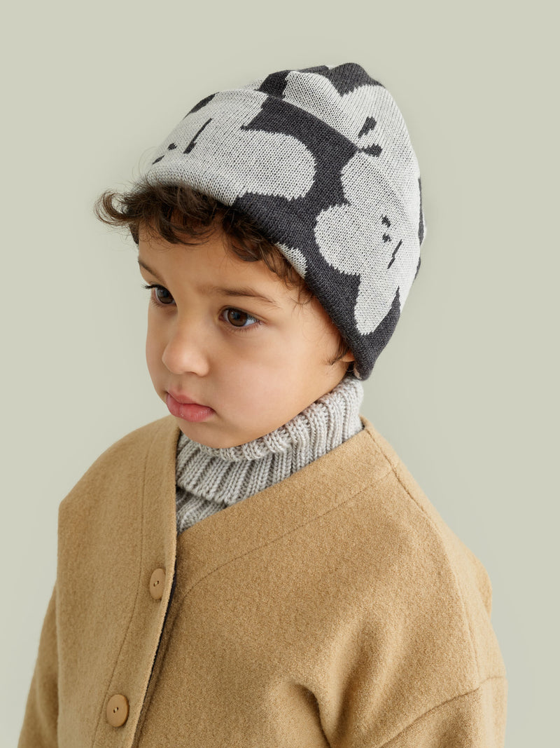 Blossoms jacquard-pipo, dark grey