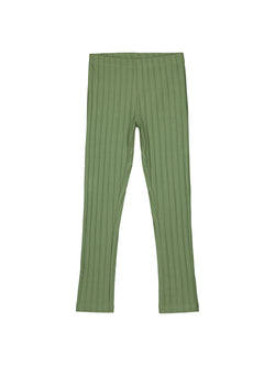 Leveä ribbi -leggingsit, sage