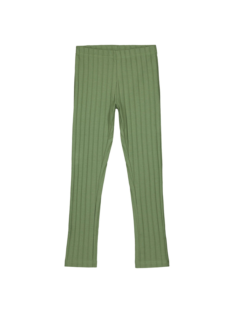 Leveä ribbi -leggingsit, sage