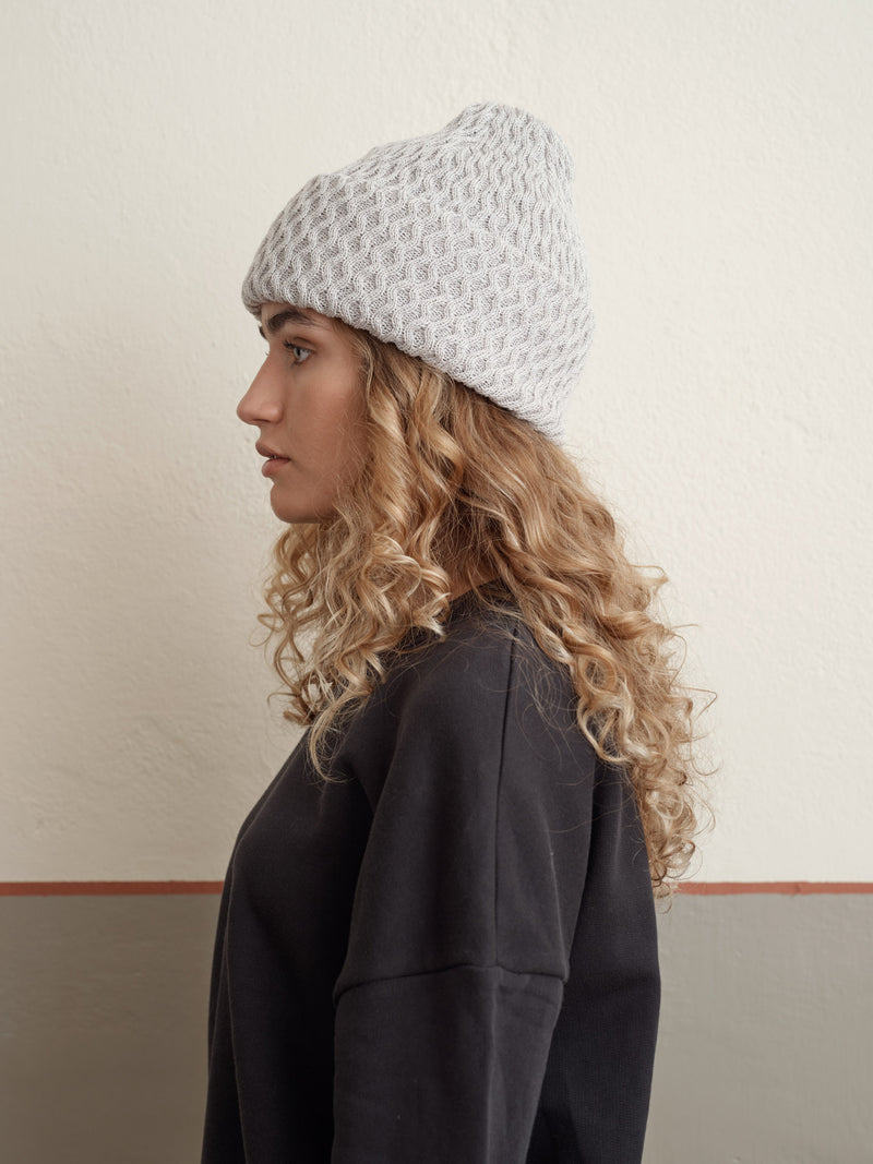 Honeycomb-pipo, pearl grey