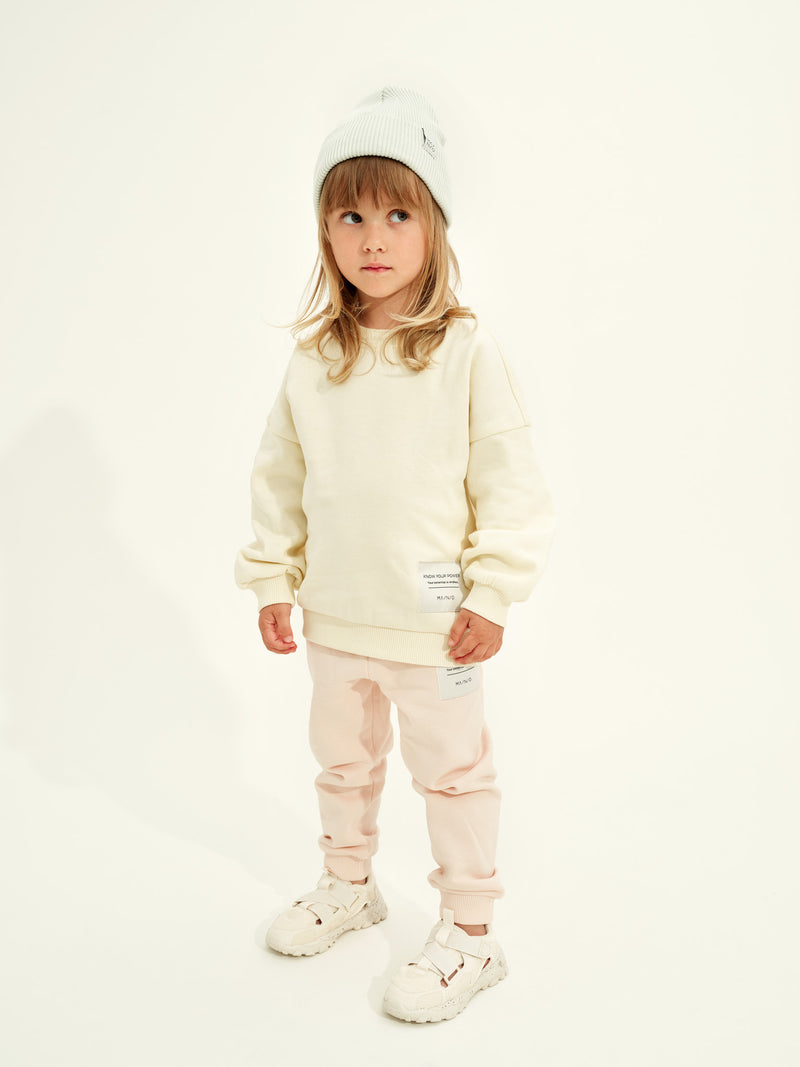 Superpower-collegepaita, pale yellow